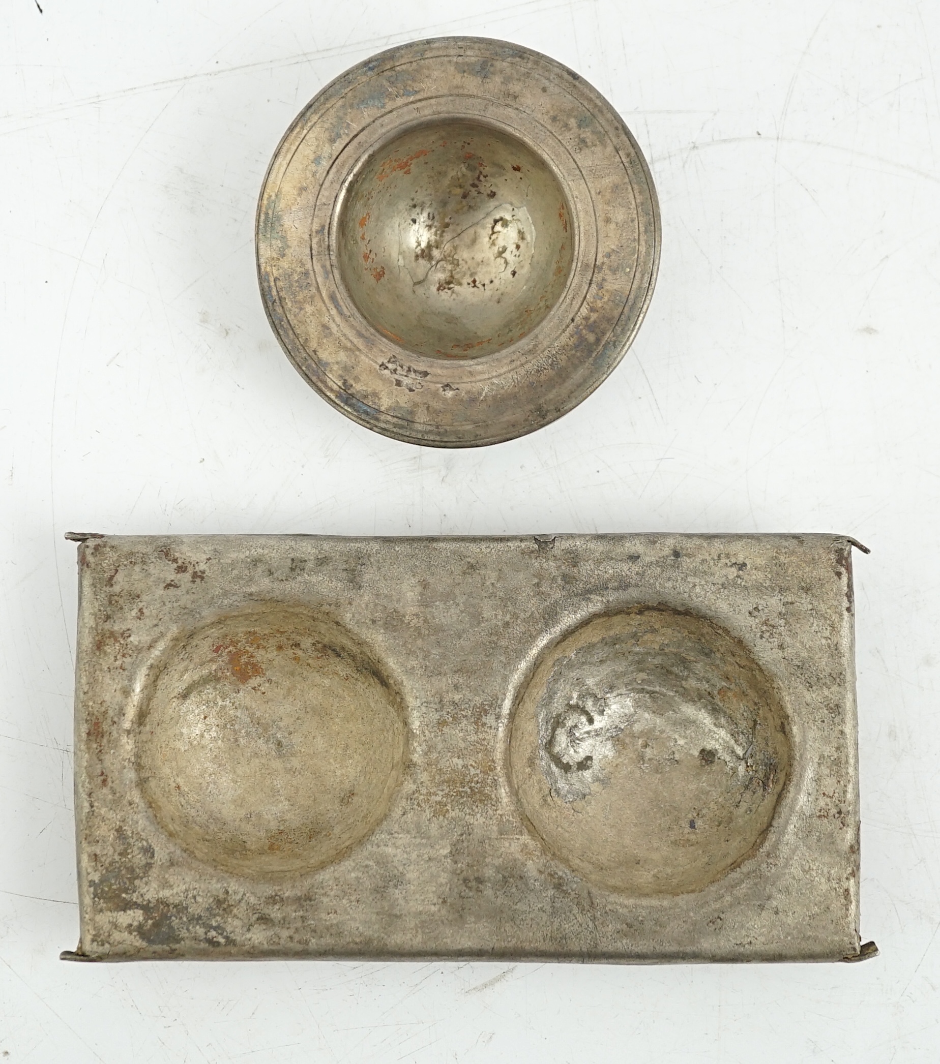 A silver tray and cup, Roman or Gandhara, c. late 1st century BC - early 1st century A.D.